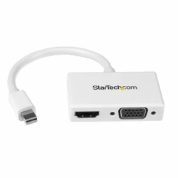 StarTech Μετατροπέας mini DisplayPort αρσενικό σε HDMI & VGA θηλυκό - Λευκό (MDP2HDVGAW)