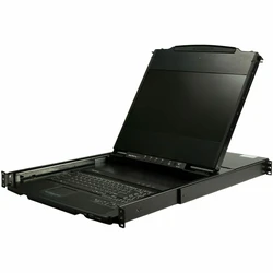 KVM κονσόλα StarTech RKCOND17HD 17" διπλής ράγας, DVI/VGA/HDMI, USB, ήχος