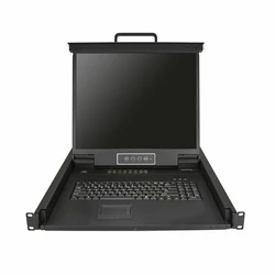 StarTech 1U 16-Port KVM Console for Server Racks - 19 inch (48.26 cm) TFT, Built-in Keyboard & Touchpad, Model RKCONS1916K