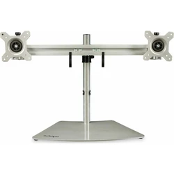 StarTech Dual Monitor Stand Horizontal for up to 24 inch Monitors Silver