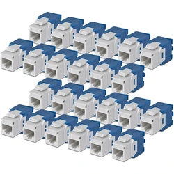 StarTech Keystone 24τεμ. CAT6 Toolless 180° Λευκό