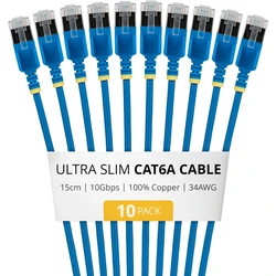 StarTech U/UTP Cat.6a Ultra Slim Καλώδιο Δικτύου Ethernet 0.15 m - Πακέτο 10 τεμαχίων