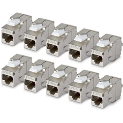 StarTech Cat6A Keystone Jack - Πακέτο 10 τεμαχίων, Θωρακισμένο (STP), Χωρίς Εργαλεία