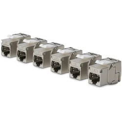 StarTech Keystone CAT8 6-τεμ. Keystone Jack (C8KEYSTP1806PK) - Shielded, Toolless, 180°