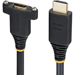 StarTech HDMI 2.0 Cable HDMI Male to HDMI Female 1.8 m Black (HDMI2PNLFM-180CM)