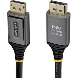 StarTech Καλώδιο DisplayPort 2.1 αρσενικό - 2 m Μαύρο (DP21V-2M-DP80-CABLE)