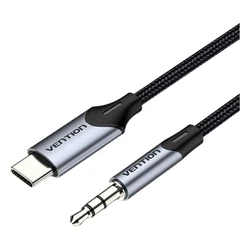 Καλώδιο USB Vention Type-C Male to 3.5mm Male 1.5M Gray Aluminum