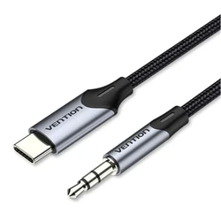 Καλώδιο USB Vention Type-C Male to 3.5mm Male 1M Gray Aluminum
