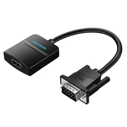 Αντάπτορας VGA Vention to HDMI with Female Micro USB and Audio Port 0.15M Black