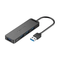 USB Hub Vention 4-Port 3.0 with Power Supply 1M Black