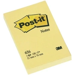 Αυτοκόλλητα Χαρτάκια 3M Post-it 76 x 51 mm (Κίτρινα) (1200 Φύλλα) (Πακέτο των 12)