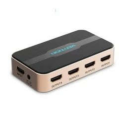 HDMI Splitter Vention 1 In 4 Out 4K Gold Aluminum Alloy Type (ACCG0-EU)