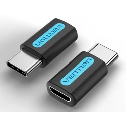 Αντάπτορας USB Vention Type-C Male to Micro USB 2.0 B Female Black PVC Type (CDXB0)
