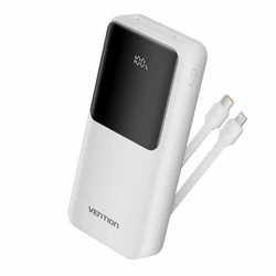 Φορητή Μπαταρία VENTION 20.000mAh with Built-In Type-C and Lightning Cables 22.5W White Led Display Type (FHPW0) (VENFHPW0)
