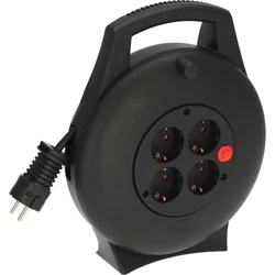 Μπαλαντέζα Καρούλι Brennenstuhl Vario-Line 4 Θέσεων με 10m/ H05VV-F/ 3G1,5 Black (1093900)