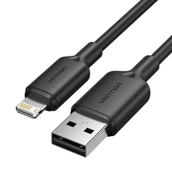 Καλώδιο USB Vention 2.0 A M to Lightning M 2.4A 2M Black PVC Type (LAMBH)