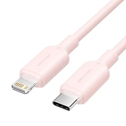 Καλώδιο USB Vention Type-C M to Lightning M 3A 1M Pink PVC Type (LAKPF)