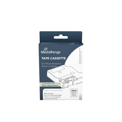 Ταινία Ετικετογράφου MediaRange (Dymo D1/45010/S0720500) 12mm, 7m, Laminated and Permanent Adhesive, Black on Clear