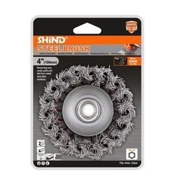 Συρματοβουρτσα Shind Γωνιακου Τροχου Στριφτη 100mm (SHI-94932)
