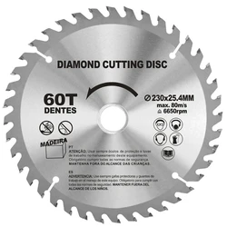Cutting Discs SHIND Diamond Wood Cutting Disc for Angle Grinders 230mm Z60