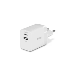TTEC Φορτιστής Ταξιδίου SmartCharger Duo 45W PD USB-C USB-A Λευκό