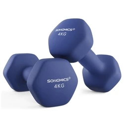 SONGMICS Fitness Dumbbells Set of 2 4 kg Blue