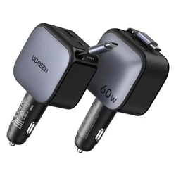UGREEN Φορτιστής Αυτοκινήτου EC602 60W 3A Γρήγορης Φόρτισης με Θύρες 1xUSB 1xType-C