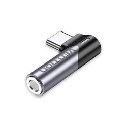 VENTION Audio Adapter USB C Male to 3.5mm Female Gray Aluminum Alloy BGWH0