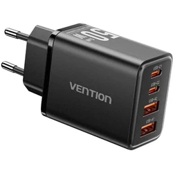 VENTION Φορτιστής GaN 4 Θυρών USB C C A A 30W 20W 18W 18W EU Μαύρο