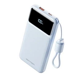Vention 20000mAh Power Bank (USB-C + USB-A) with Built-in Cable 22.5W Blue LED Display Type (XGYL0-40-TY) (VENXGYL0-40-TY)