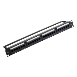 VENTION Patch Panel 24-Port Cat6 Unshielded Μαύρο (KGCB0)