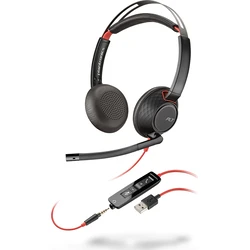 Bluetooth Ακουστικά Poly Blackwire C5220 On Ear Multimedia Headset USB-A