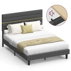 SONGMICS Διπλό Κρεβάτι Γκρι RMB504G01