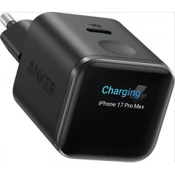 Anker Nano Φορτιστής 45W GaN 1x USB-C ActiveShield 5.0 Touchsensor iPhone ανίχνευση SmartDisplay, Μαύρος