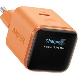 Anker Nano Φορτιστής USB-C 45W GaN (Nano Display) - Πορτοκαλί
