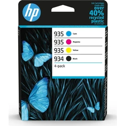 HP 934/935 Original 4-Pack Ink Cartridges (Black 934 + Cyan, Magenta, Yellow 935) - 6ZC72AE