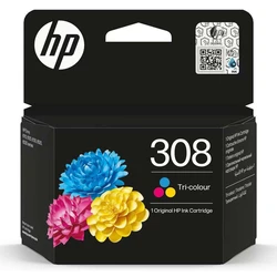 HP 308 Tri-color Original Ink Cartridge (Cyan/Magenta/Yellow) - 7FP20UE