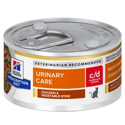 Hill's Prescription Diet Feline c/d Wet Food for Adult Cats - Can with Chicken & Vegetables 82 g