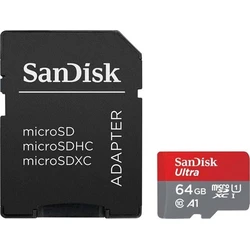 SanDisk Ultra microSDXC 64GB UHS-I U1 A1 100MB/s με αντάπτορα