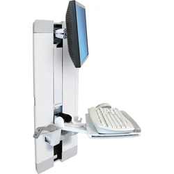 Ergotron StyleView Κάθετη Επιτοίχια Βάση Οθόνης για Θάλαμο Ασθενών έως 24" Λευκή