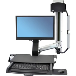 ERGOTRON StyleView Sit-Stand Combo Σύστημα Επιφανειών Τοίχου για οθόνες LCD έως 61 cm (24'') με Μικρή Βάση CPU