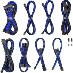 CableMod C-Series Pro ModMesh Sleeved Κιτ Καλωδίων 12V-2x6 / 12VHPWR Dual StealthSense για Corsair RMi/RMx (Black Label) - Μαύρο/Μπλε