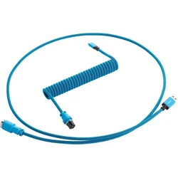 CableMod PRO Coiled / Braided USB 2.0 Cable USB-C to USB-A, Spectrum Blue - 1.5 m