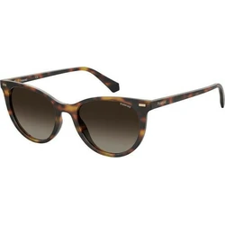 Polaroid Women's Sunglasses PLD4107/S 086LA — Brown Tortoiseshell Acetate Frame with Brown Gradient Polarized Lenses