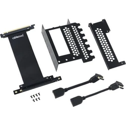 CableMod κάθετη θήκη καρτών γραφικών με PCIe x16 Riser καλώδιο, 1x DisplayPort, 1x HDMI - Μαύρο