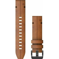 Garmin QuickFit 22mm Replacement Leather Watch Band Brown/Slate Gray 010-12863-05 (fits Fenix 5/5 Plus/6/6 Pro/7/7 Pro/8/E 47mm)