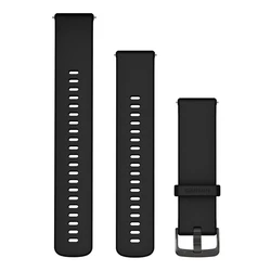 Garmin Replacement Silicone Watch Band 22 mm (Vivoactive 4) - Black/Slate Gray, 010-13256-21