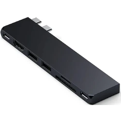 Satechi Docking Station με Διπλό USB-C, HDMI 4K, Power Delivery Μαύρο (ST-HUCPHSD)