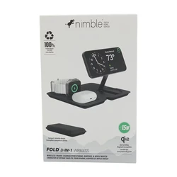 Nimble Fold 3-in-1 Ασύρματος Φορτιστής (Smartphone, Smartwatch, Bluetooth ακουστικά)