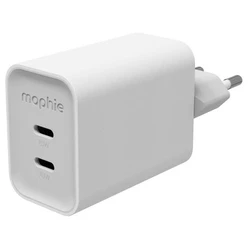 Mophie Φορτιστής GaN 70W με 2 θύρες USB-C Λευκό (ROC 2025)